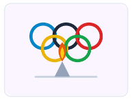 Az öt olimpiai karika téli tájban